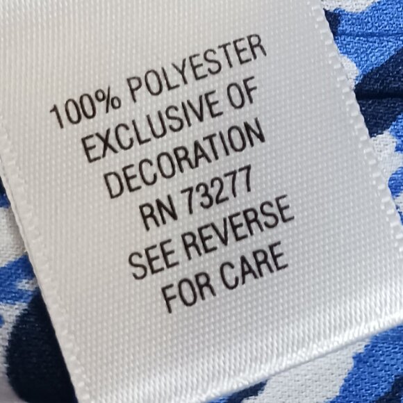 Croft & Barrow Women's Blue & White Short Sleeve Blouse/ Top size 1X - Picture 4 of 9